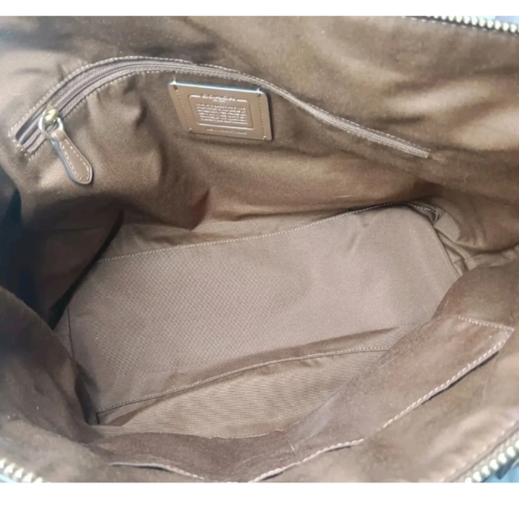 Coach Gallery Tote Signature Canvas  Gold khaki Saddle CarryAll F79609 MSRP $378 - Picture 14 of 15